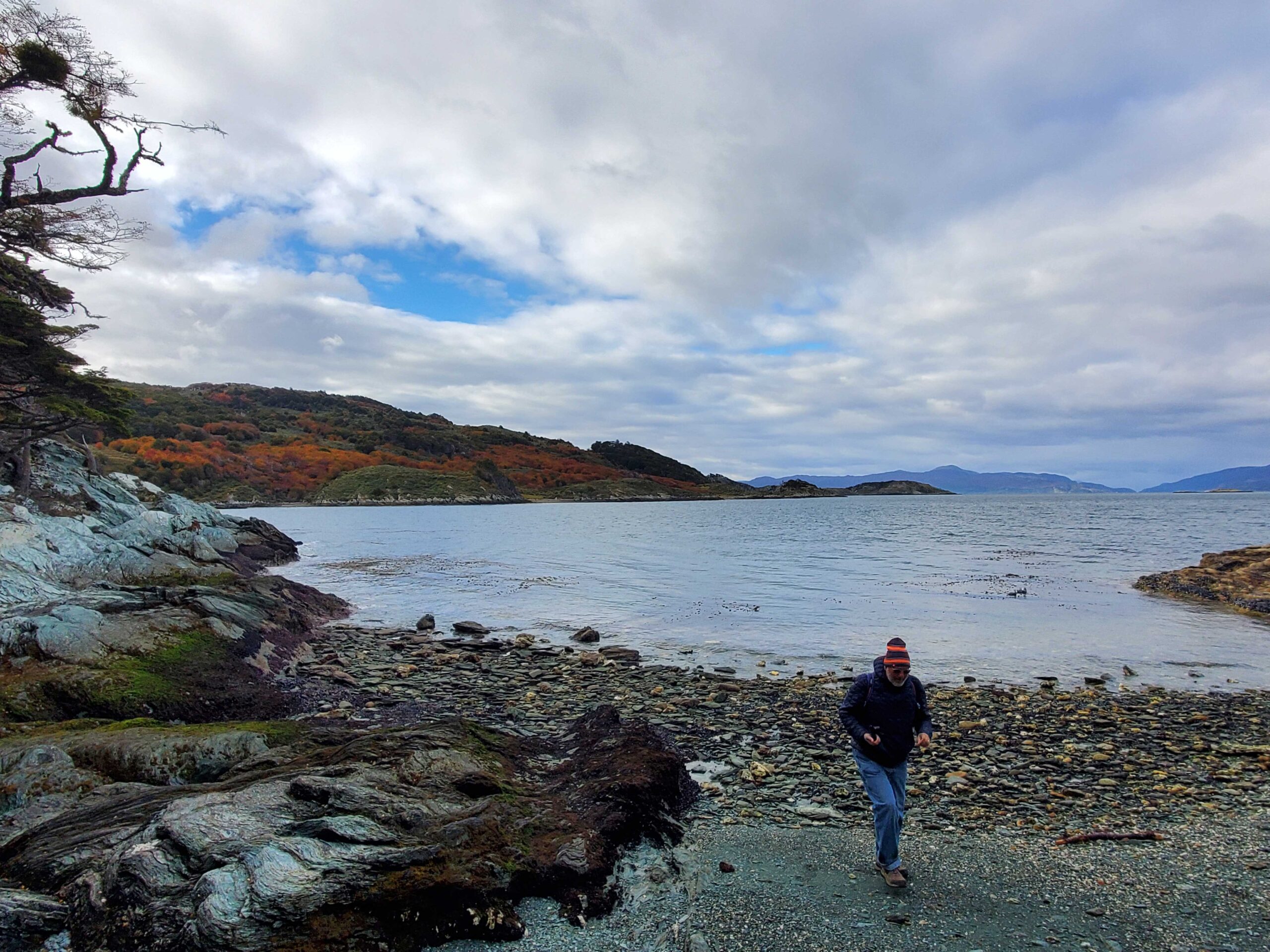 Jake on the shore of the Beagle Channel.