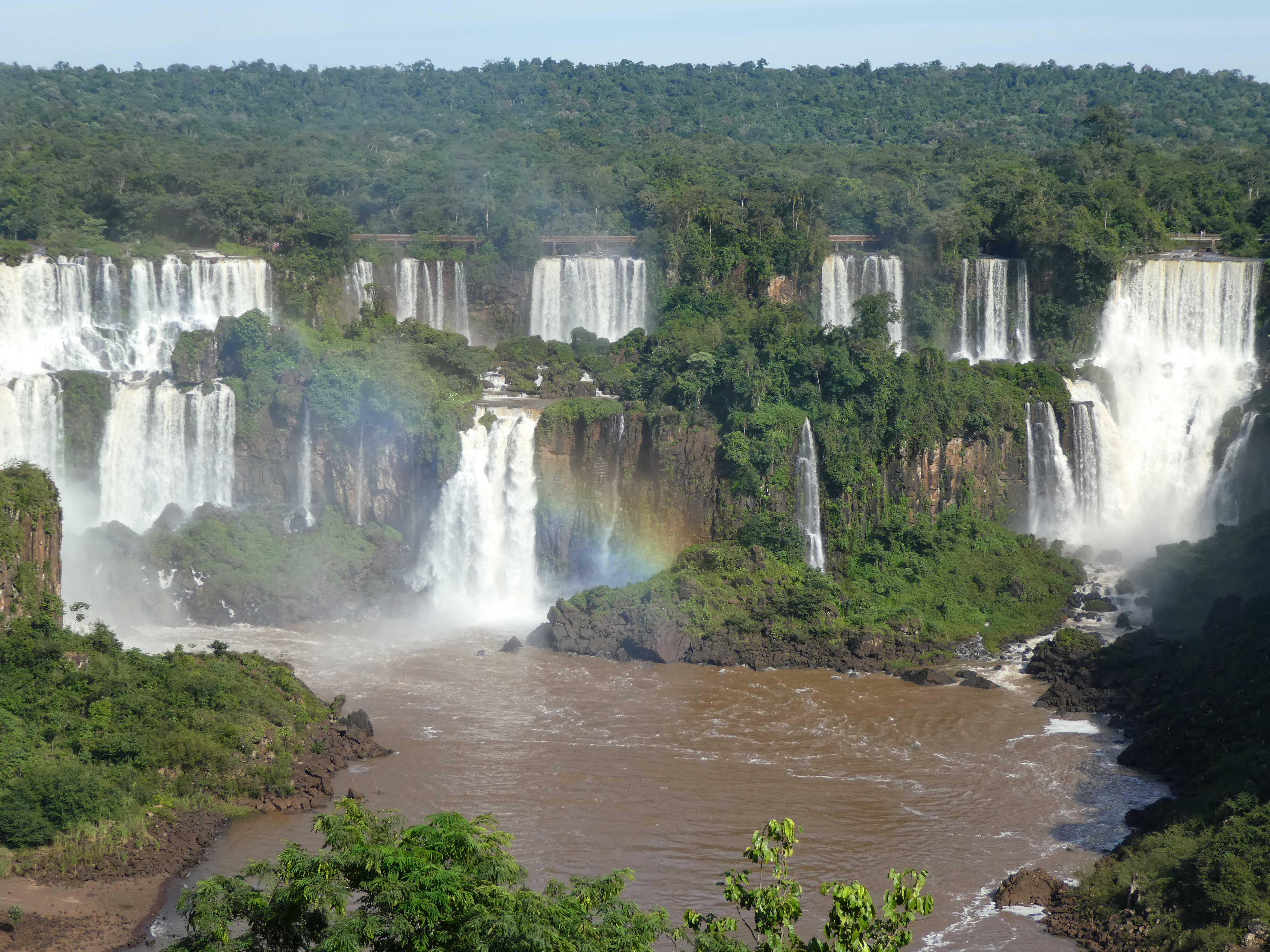 Iguazu Falls seen from Brazil.