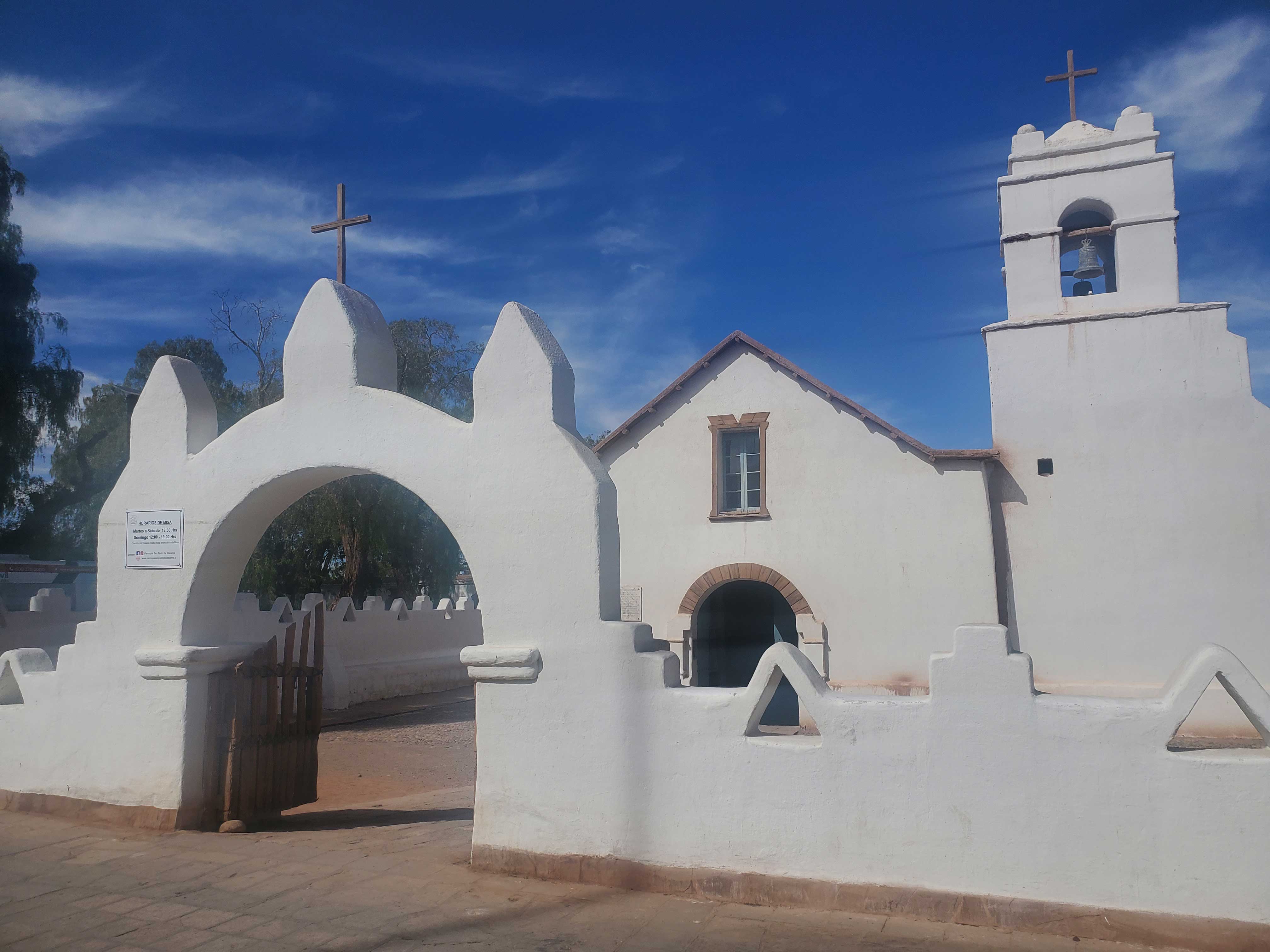 Church in the town square of San Pedro de Atacama