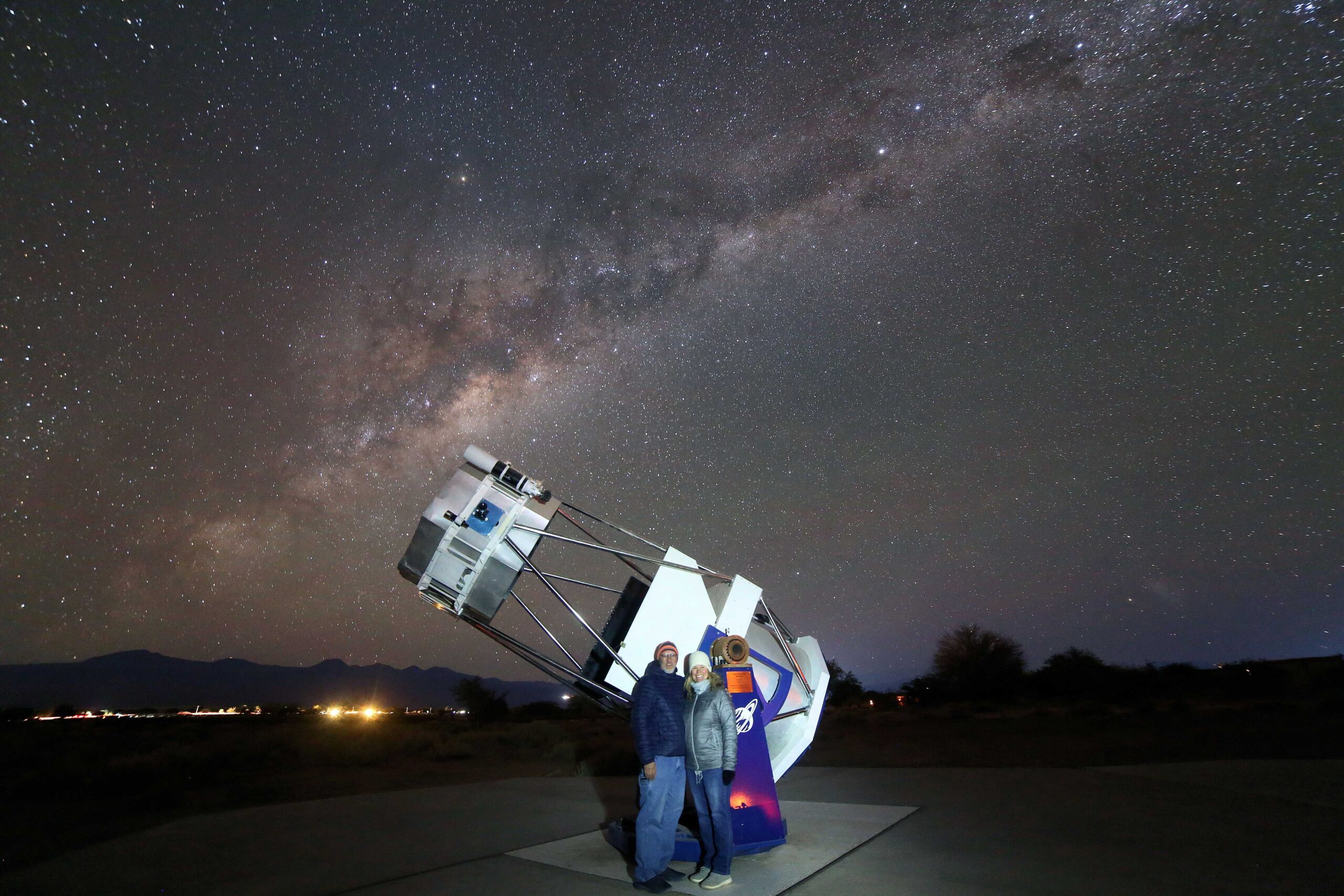 Ande and Jake at S.P.A.C.E. on a star gazing tour in San Pedro de Atacama