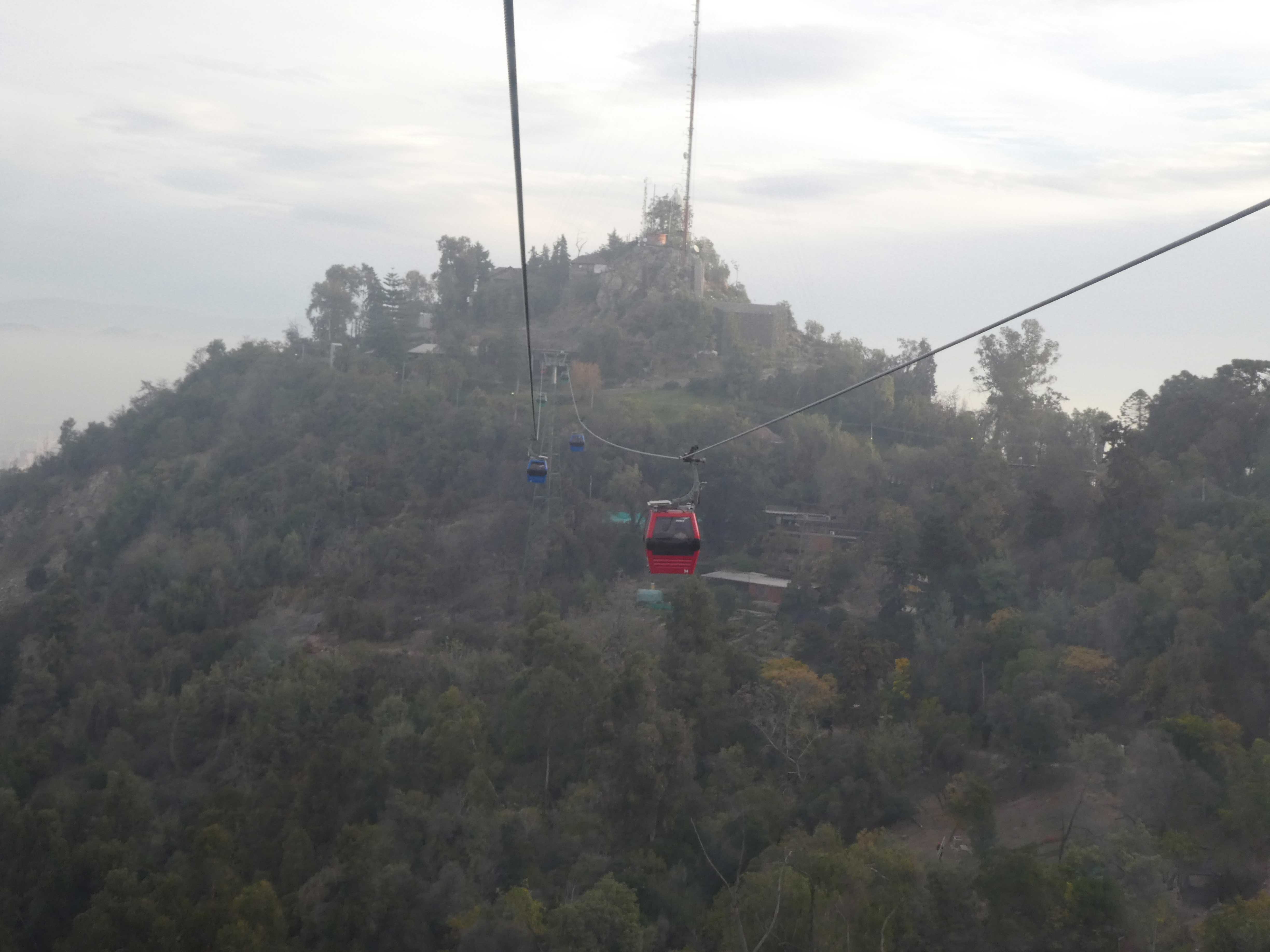 Tram from the summit of Cerro San Cristóbal