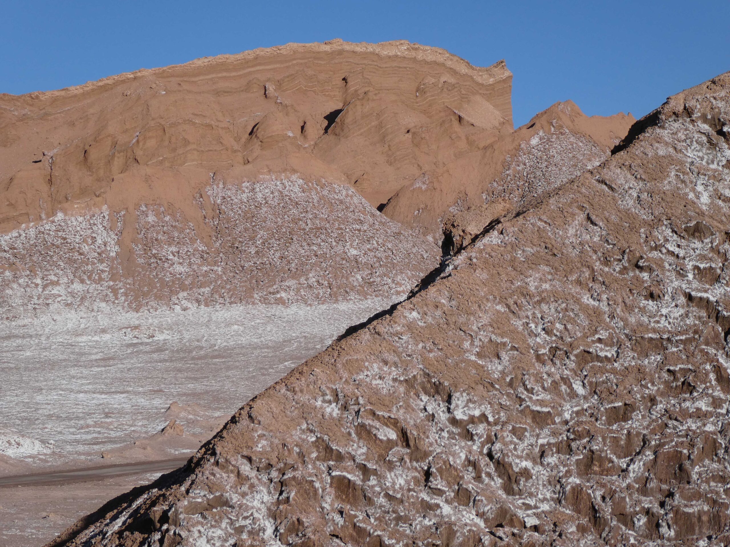Salt mountain ranges at Valle de la Luna