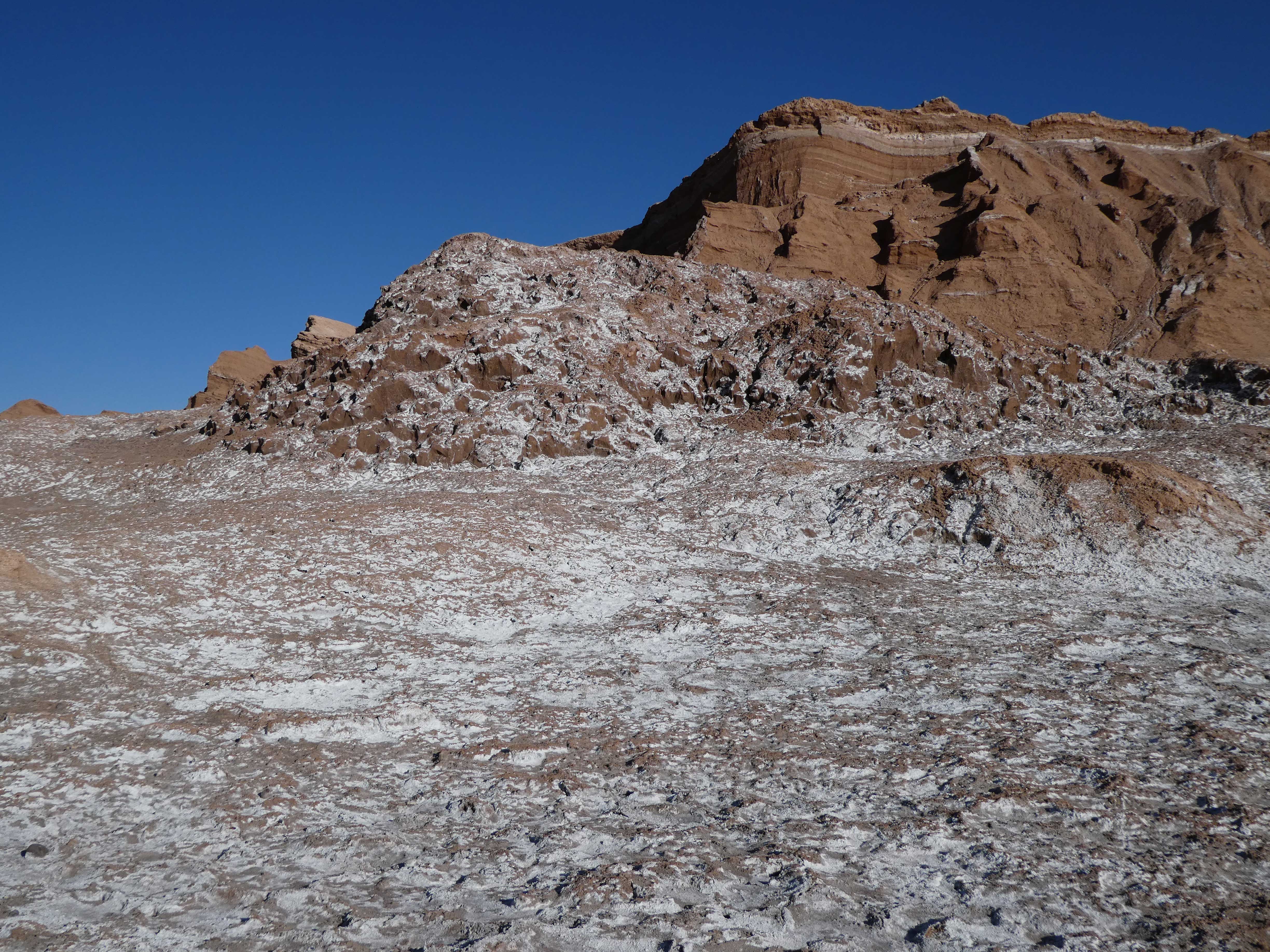 Salt mountain ranges at Valle de la Luna