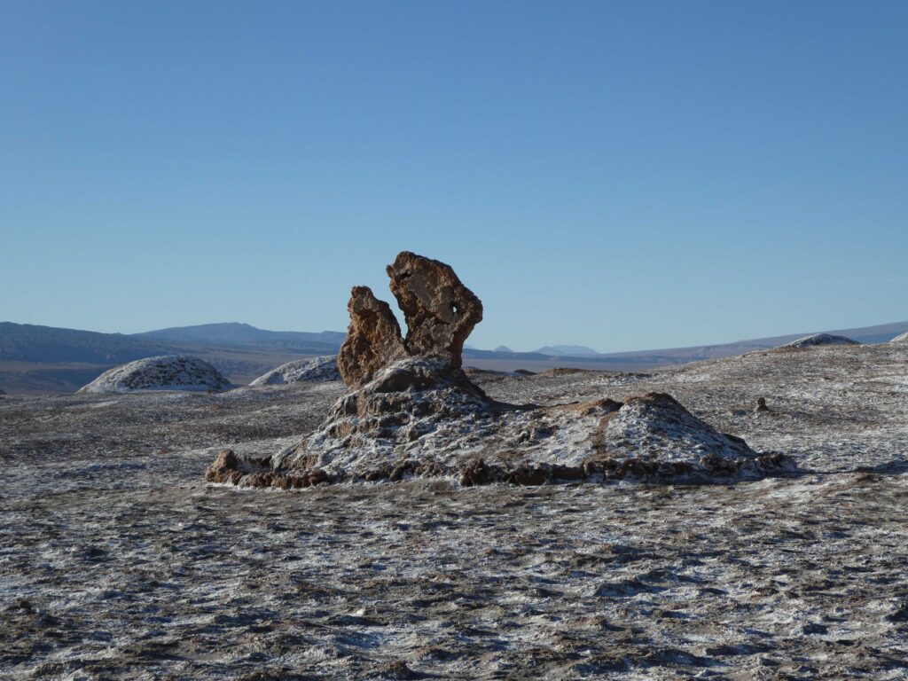 Creature emerging from the earth at the Valle de la Luna