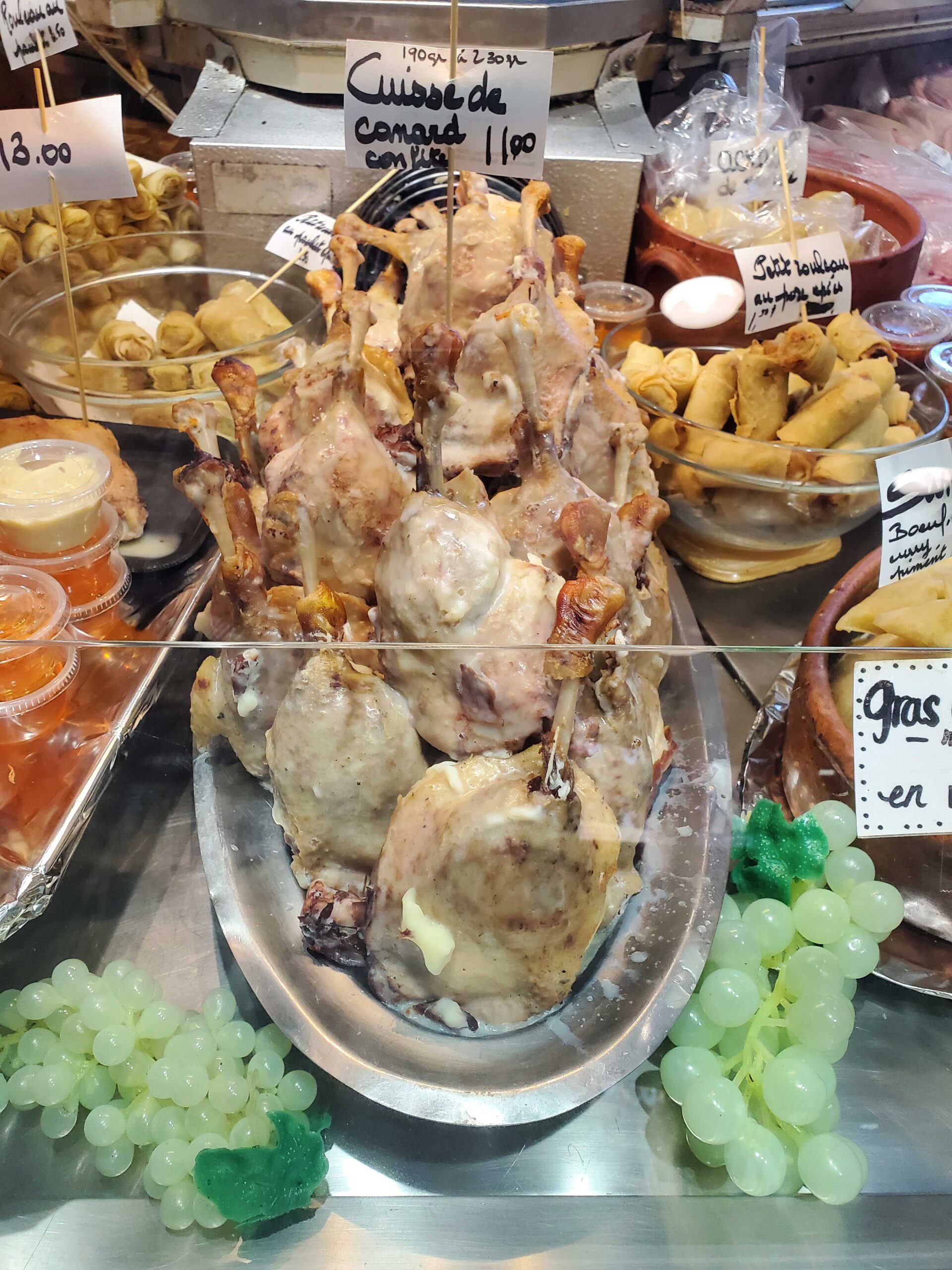 Confit duck legs at the Atwater Market in Montreal