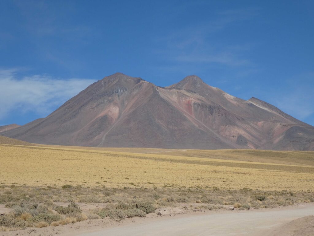 Multi-colored hills in the Los Flamingos National Reserve