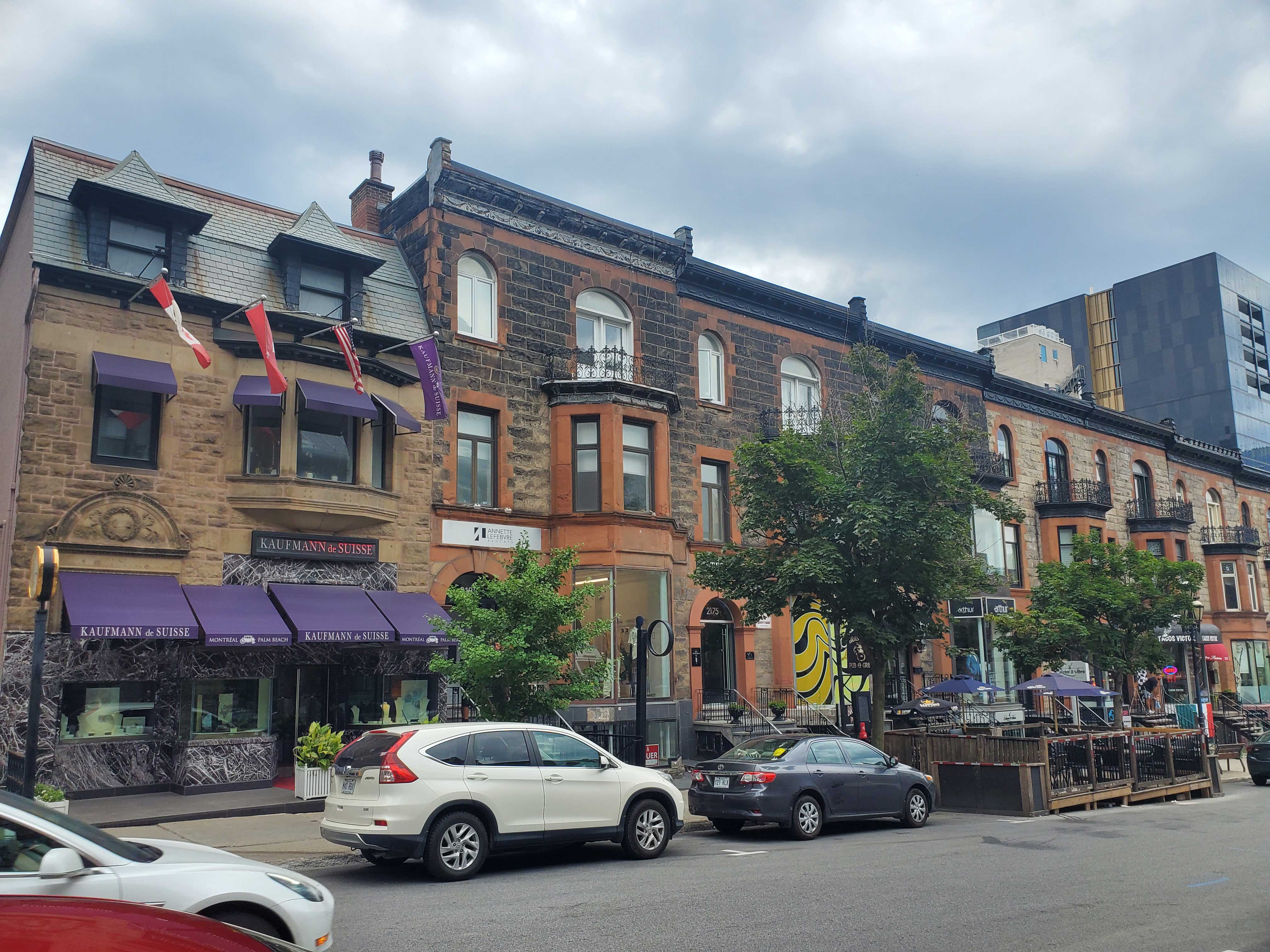 Typical street in downtown Montreal