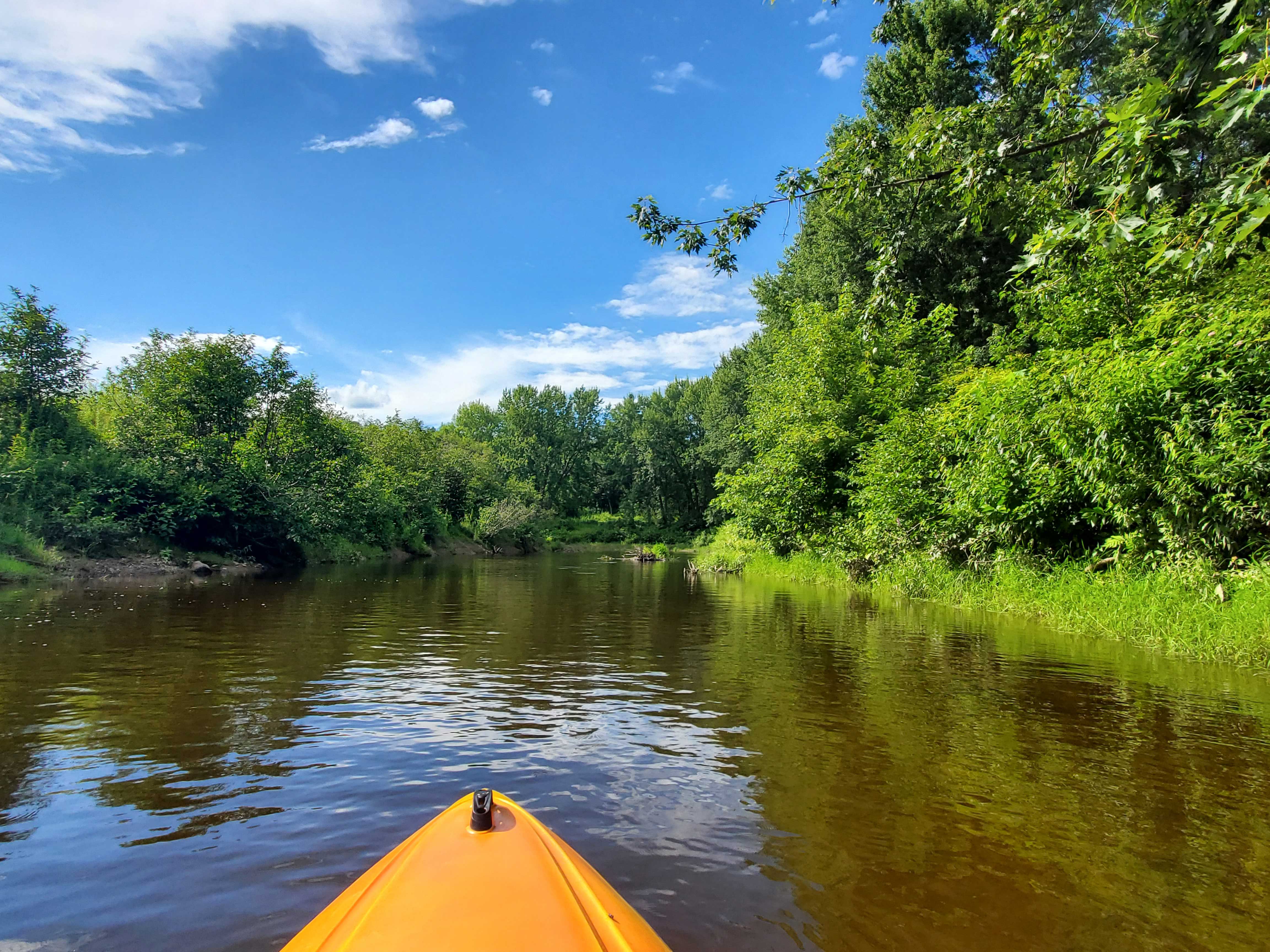 Kayak trip on the Missisquoi River in Sutton, Quebec