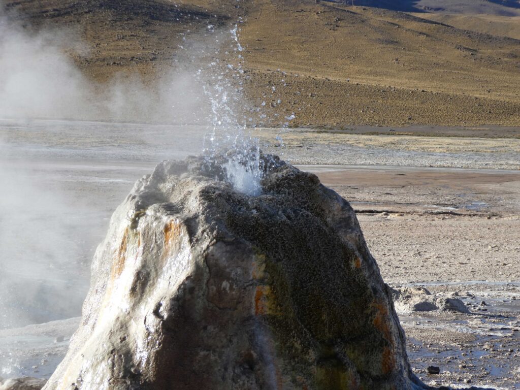 Cone created by minerals in the geyser at El Tatio