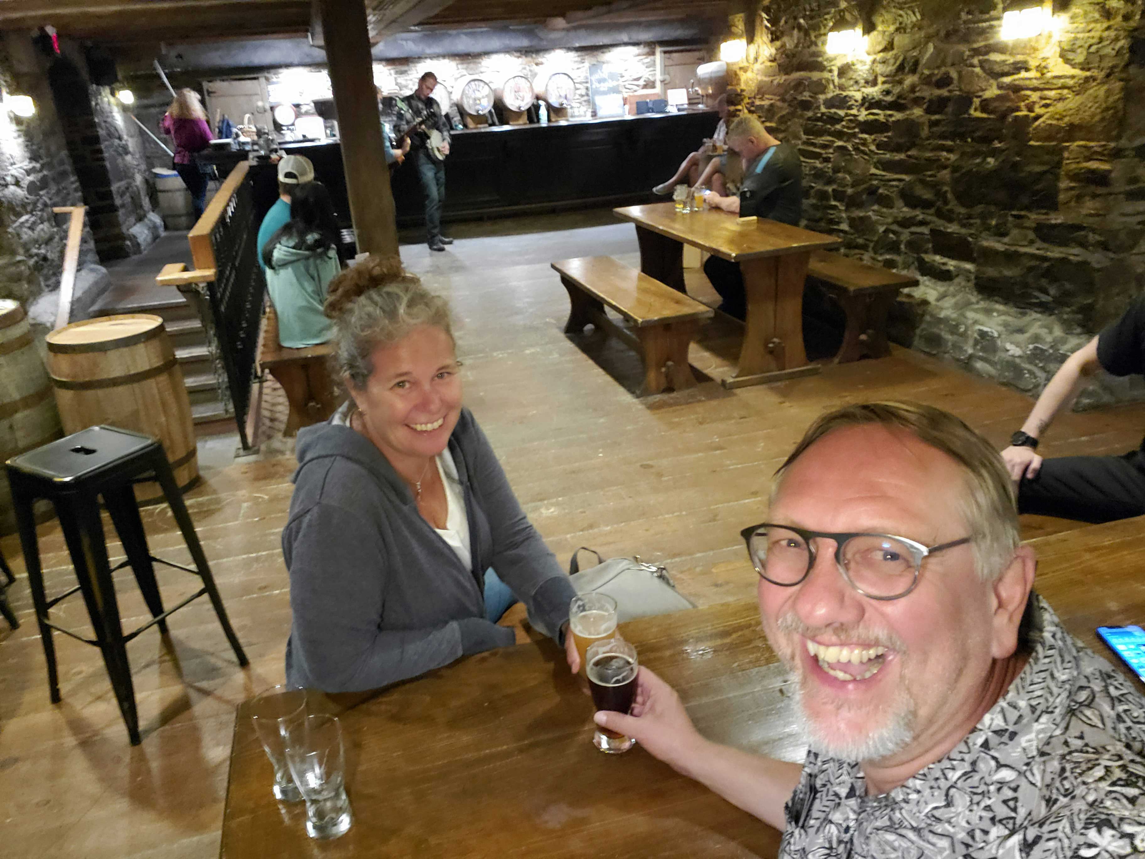 Ande and Jake enjoying the kaylee at Alexander Keith's