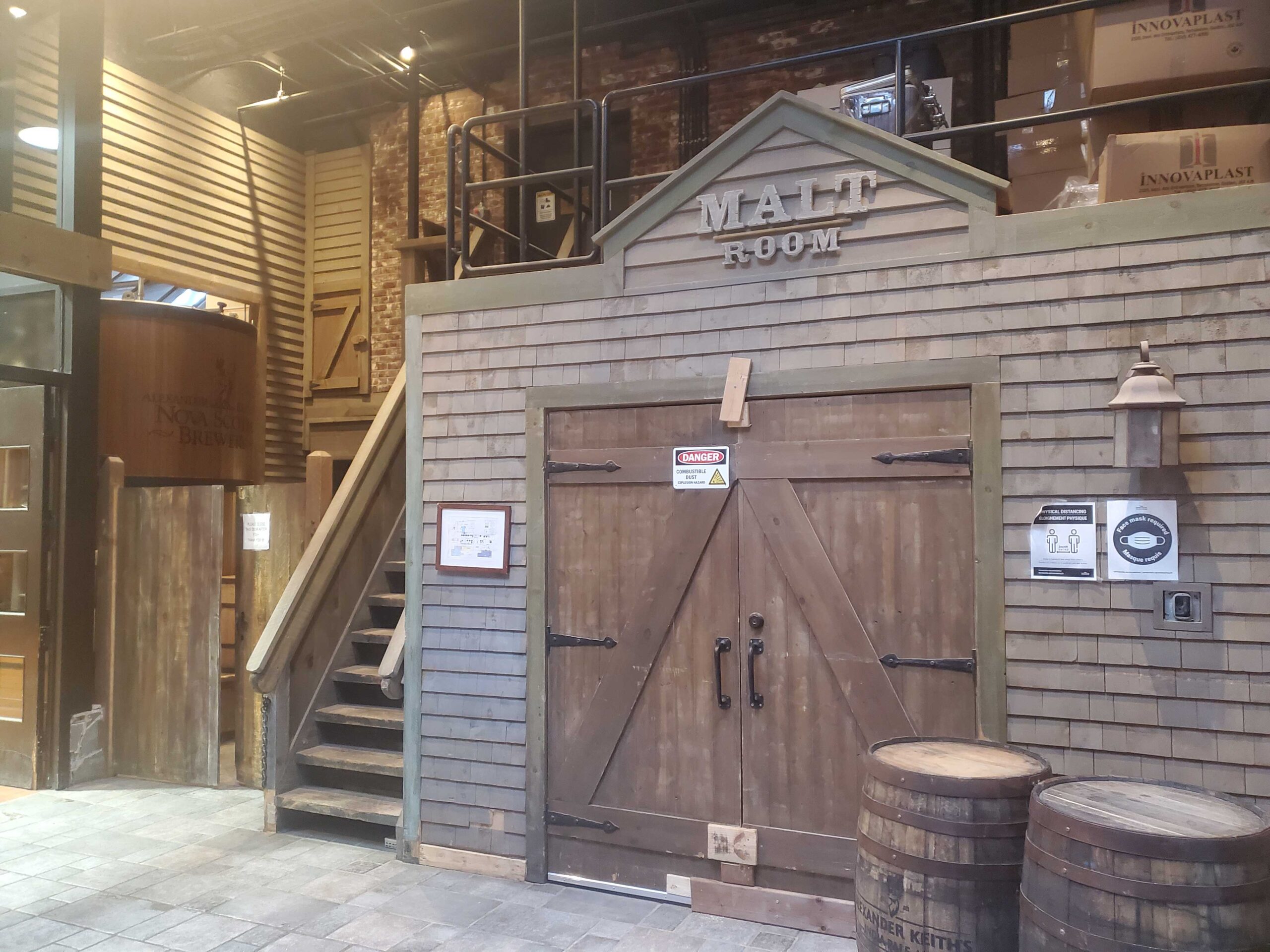 Malt house outside the brew room of Alexander Keith's