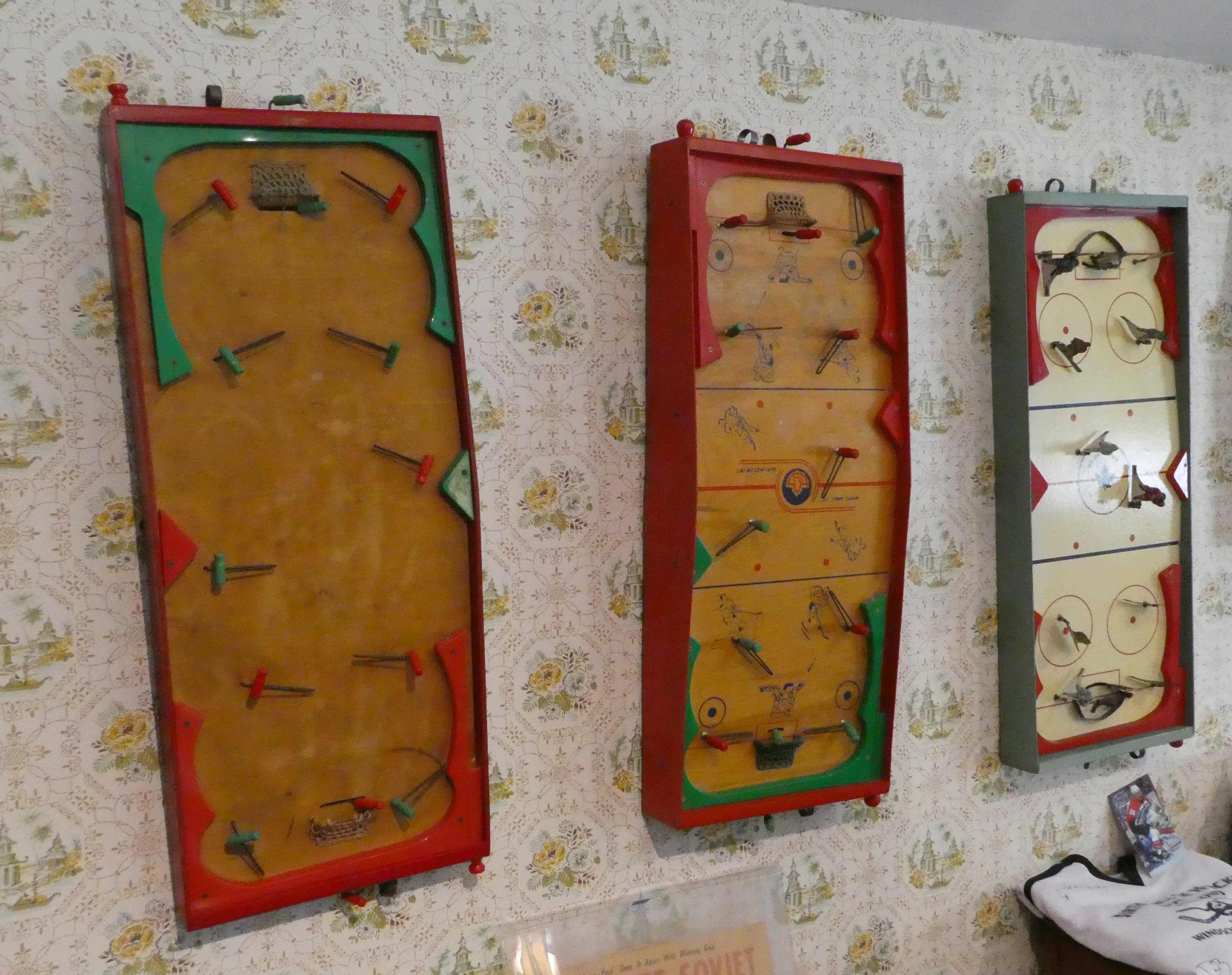 Wooden hockey games in the collection of the Canadian Hockey Heritage Museum