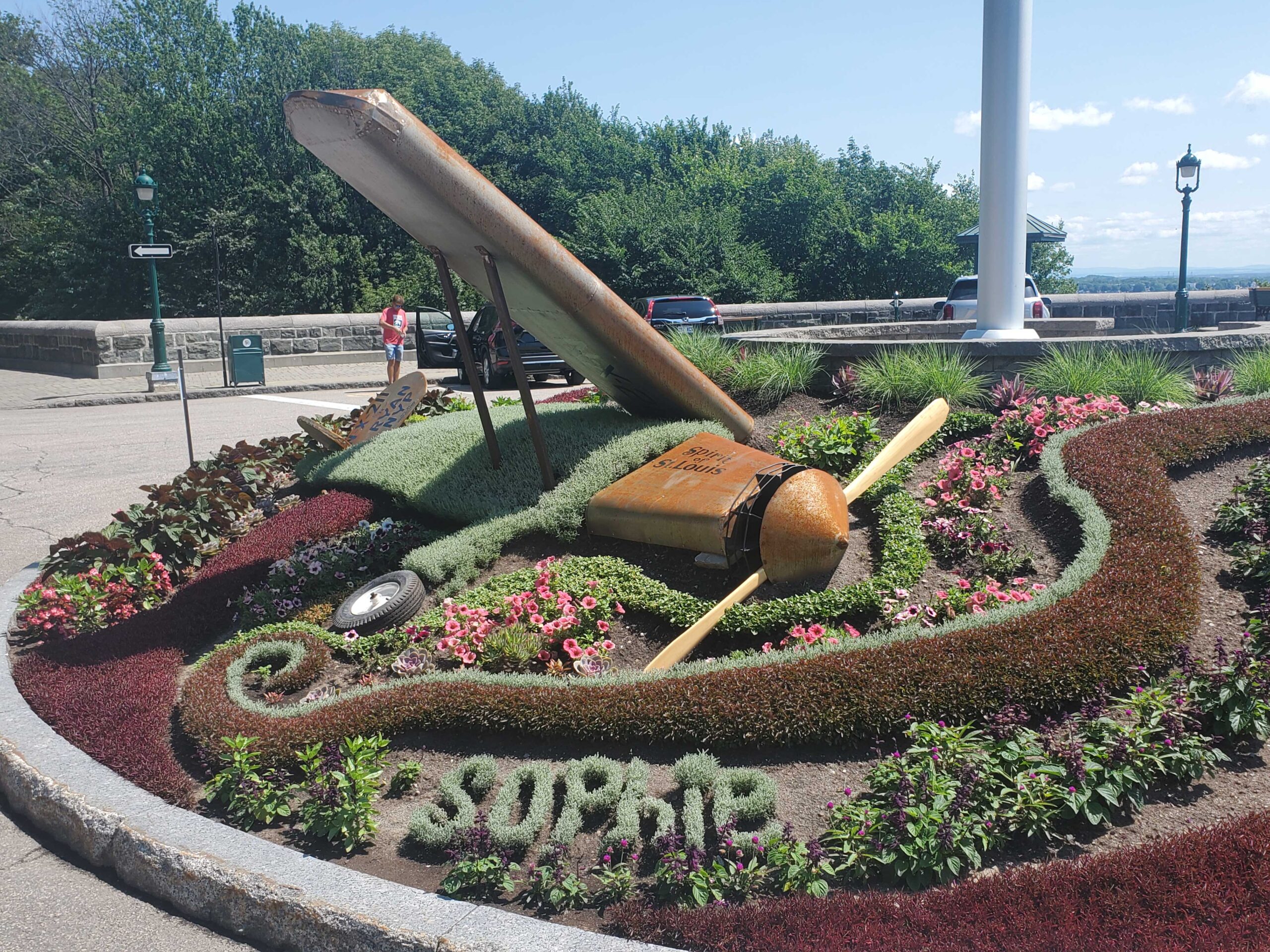 Floral display of the Spirit of St. Louis