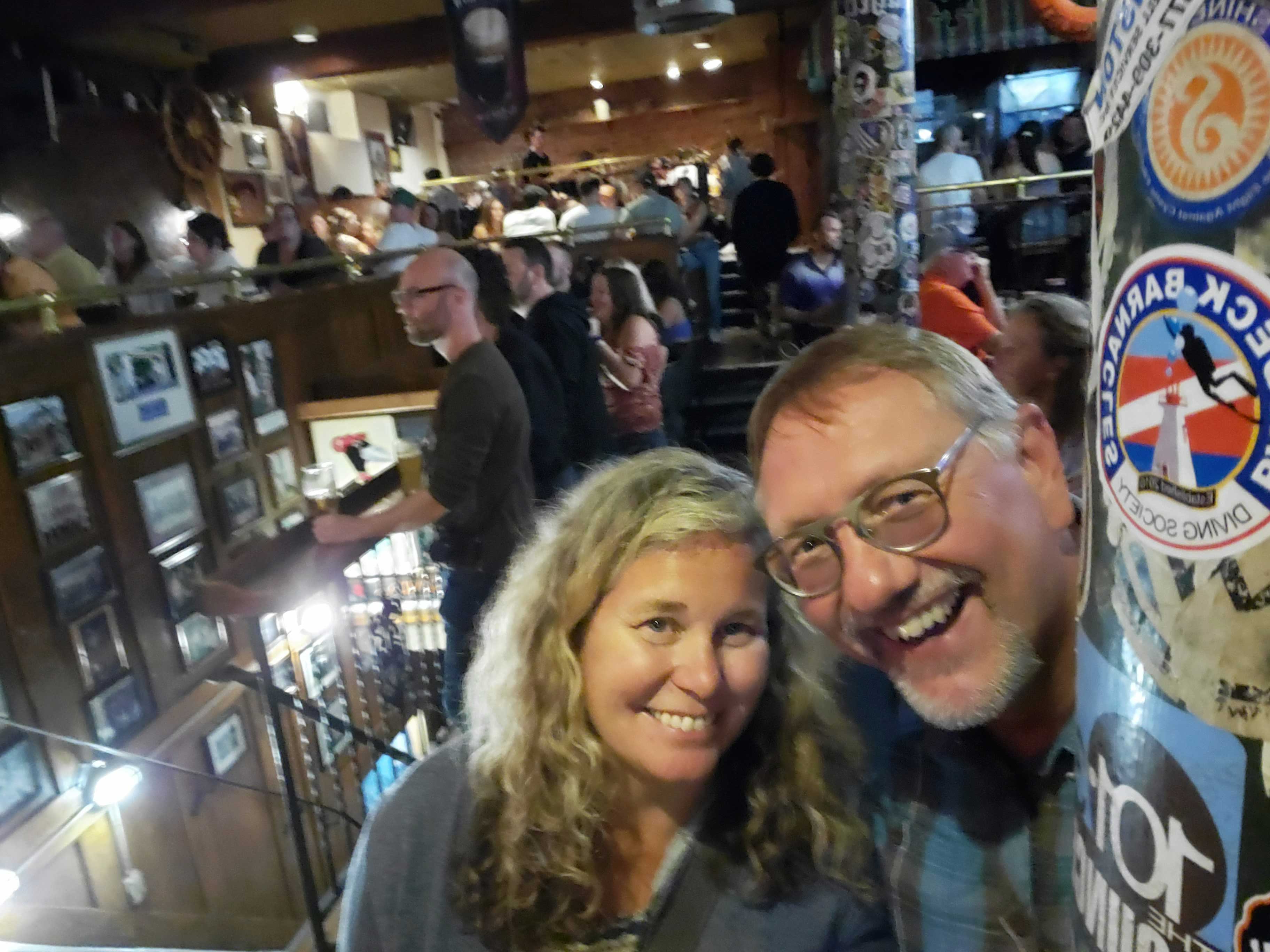 Ande and Jake at Power Hour at the Split Crow Pub in Halifax