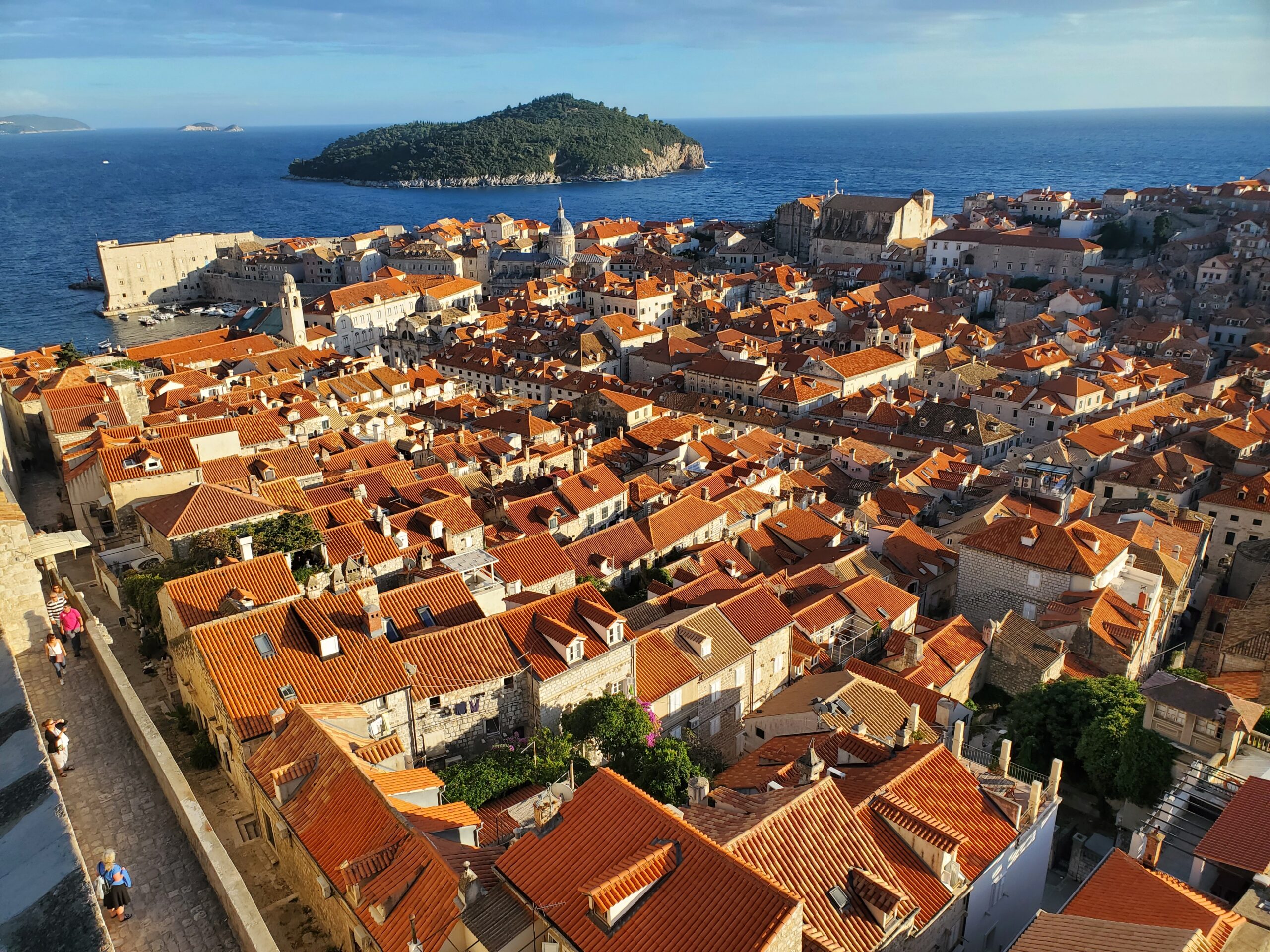 View of Dubrovnik looking toward the Old Port from the city walls