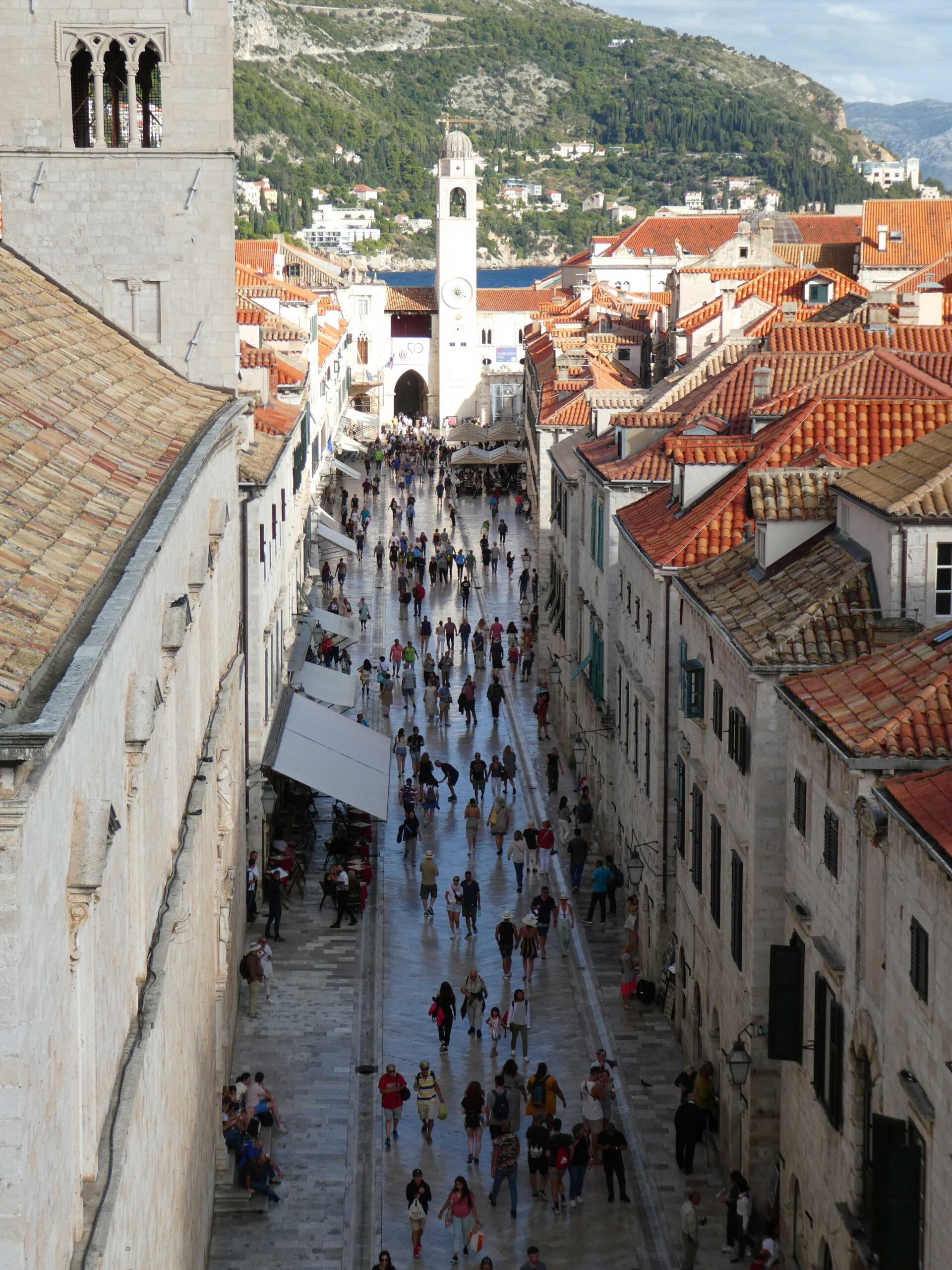 The Stradun as viewed from Dubrovnik's walls