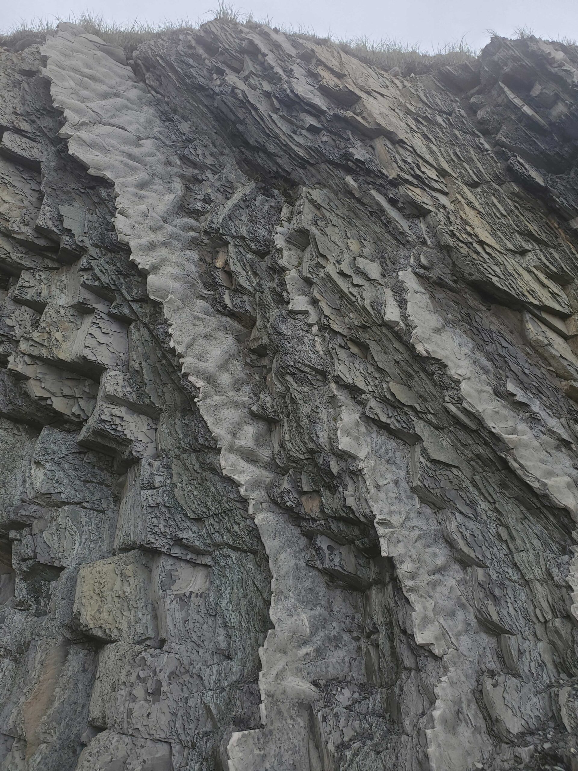 Closeup of the stratotype rock formations at Green Point, Gros Morne National Park, Newfoundland