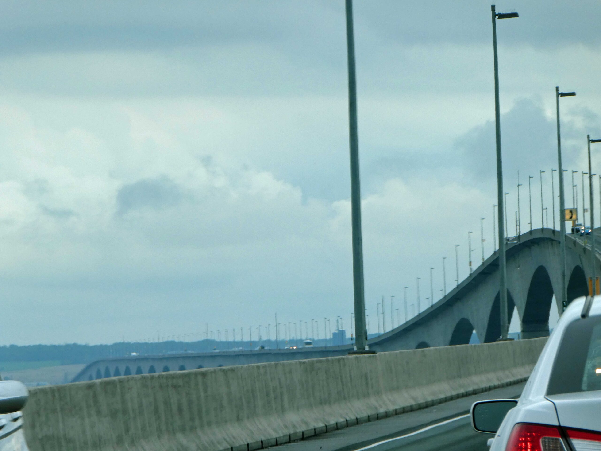 Driving across the Confederation Bridge from New Brunswick to Prince Edward Island