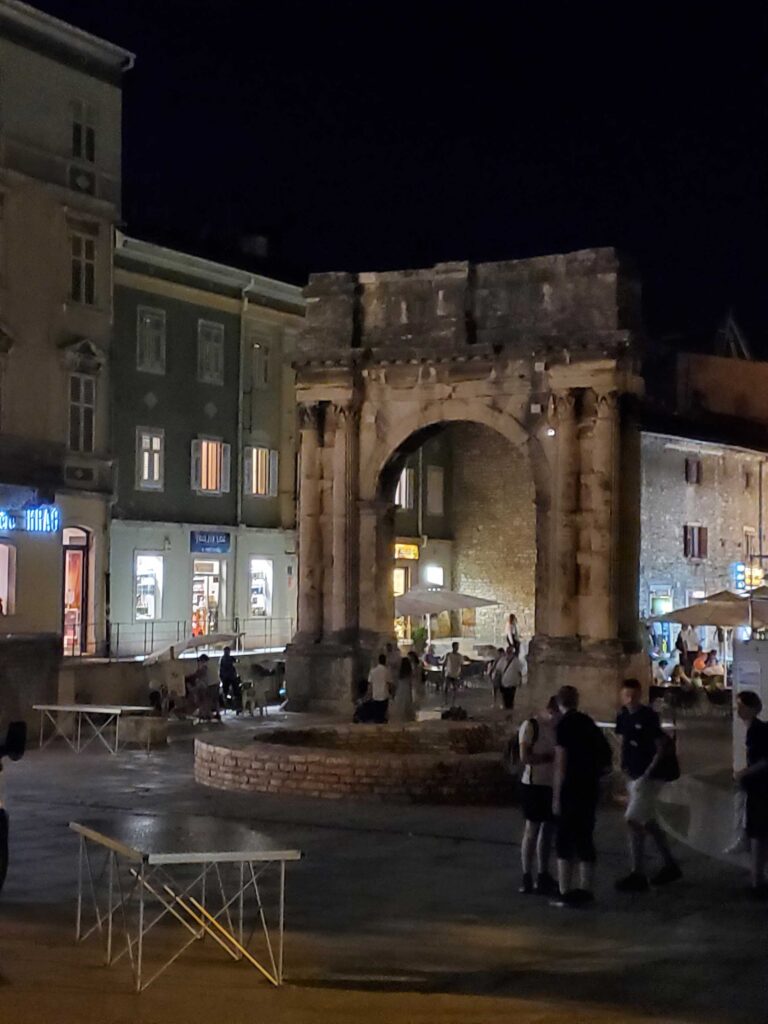 Triumphal Roman arch in Pula, Croatia