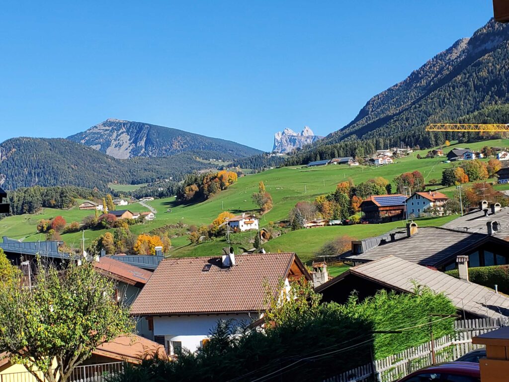 View of the countryside surrounding Castelrotto as seen from our guest house