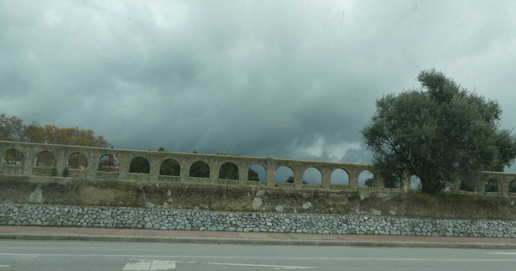 Portuguese-built aqueduct dating from the 15th or 16th century outside Évora, Portugal