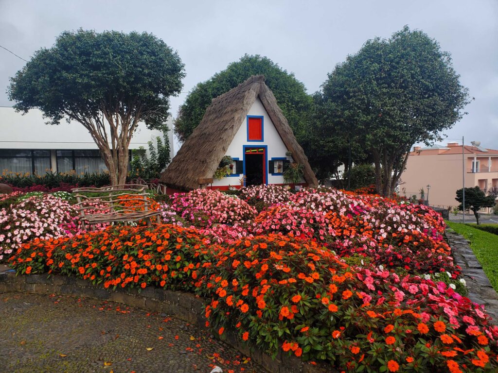 Traditional a-frame house in Santana, Madeira